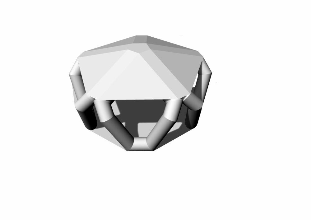 3D render of the Decagon, the structure debuting at International Confex 2023