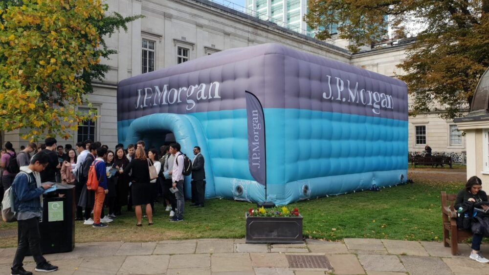 Outdoor event using Evolution Dome's Printed Cover Branding option
