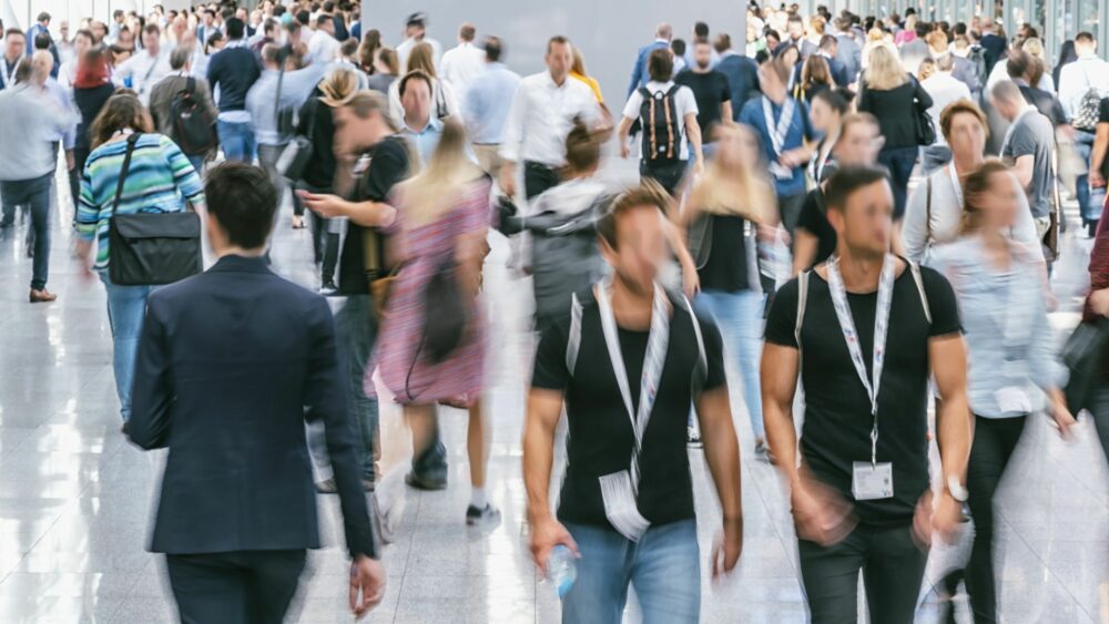 Climate of the event industry in 2024 - Large crowd gathered at a exhibition