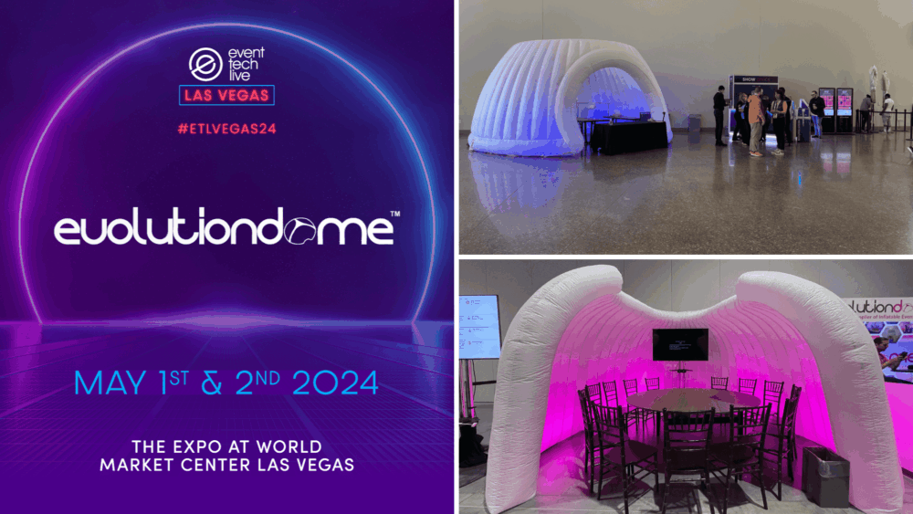 Evolution Dome structures at the 2023 edition of Event Tech Live Vegas