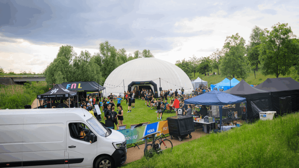 20m Evolution Dome surrounded by runners at Friday Night Lights