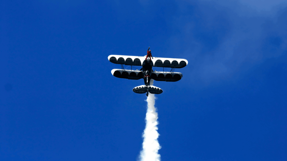 Image of a aircraft flying upwards at an airshow - Royal International Air Tattoo